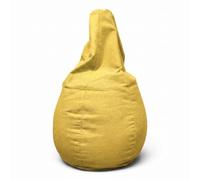 Aiire Puff Pera con Relleno Incluido - Puff Gamer Moderno de Diseño - Niño o Adulto para Salon o Habitación Juvenil - Sillón Puf Infantil XXL Adolescente - Puffs en Algodón Premium Amarillo