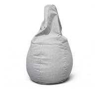 Aiire Puff Pera con Relleno Incluido - Puff Gamer Moderno de Diseño - Niño o Adulto para Salon o Habitación Juvenil - Sillón Puf Infantil XXL Adolescente - Puffs en Algodón Premium Gris Claro