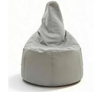 Aiire Puff Pera con Relleno Incluido - Puff Gamer Moderno de Diseño - Niño o Adulto para Salon o Habitación Juvenil - Sillón Puf Infantil XXL Adolescente - Puffs en Polipiel Premium Gris Claro
