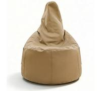 Aiire Puff Pera con Relleno Incluido - Puff Gamer Moderno de Diseño - Niño o Adulto para Salon o Habitación Juvenil - Sillón Puf Infantil XXL Adolescente - Puffs en Polipiel Premium Beige