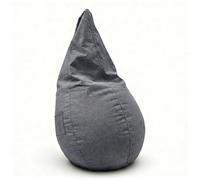 Aiire Puff Pera con Relleno Incluido - Puff Gamer Moderno de Diseño - Niño o Adulto para Salon o Habitación Juvenil - Sillón Puf Infantil XXL Adolescente - Puffs en Algodón Premium Gris Oscuro