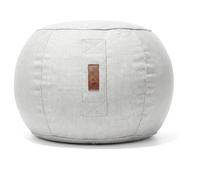 Aiire Puff Reposapiés Exterior Moderno - [60x35] Reposapies Puf con Relleno Incluido XXL de Diseño para Jardín,Terraza o Piscina - Taburete para Bean Bag de Diseño Gris Claro