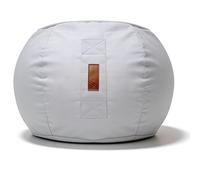 Aiire Puff Reposapiés Exterior Moderno - [60x35] Reposapies Puf con Relleno Incluido XXL de Diseño para Jardín,Terraza o Piscina - Taburete para Bean Bag de Diseño Gris Claro