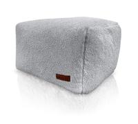 Aiire Puff Salon Moderno XXL - Puf con Relleno Incluido para Decoracion Habitacion Juvenil - Bean Bag Chair Reposapiés - Puffs Infantiles Grandes - Borreguito Gris