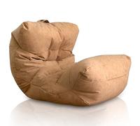 Aiire Puff Salón XXL de Diseño - Sillón Puf con Relleno Incluido para Adulto o Adolescente en Polipiel Premium - Bean Bag Chair Moderno para Dormitorio - Funda Desenfundable y Lavable