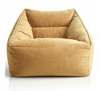Aiire Sillón Puff con Relleno Incluido - Moderno Puf Salon, Dormitorio y Habitación Juvenil - Funda en Terciopelo Persa Desenfundable y Lavable - Bean Bag Gigante XXL para Adultos [100x100x80]