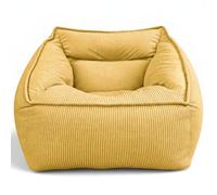 Aiire Sillón Puff con Relleno Incluido - Puf Gigante para Salon, Dormitorio y Habitación Juvenil - Funda en Pana Premium Desenfundable y Lavable - Bean Bag XXL Moderno para Adultos [100x100x80]