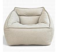 Aiire Sillón Puff con Relleno Incluido - Puf Gigante para Salon, Dormitorio y Habitación Juvenil - Funda en Pana Premium Desenfundable y Lavable - Bean Bag XXL Moderno para Adultos [100x100x80]
