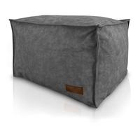 Aiire Sillón Puff con Relleno Incluido - Puf Salon, Dormitorio y Habitación Juvenil Moderno - Funda en Polipiel Premium Desenfundable y Lavable - Puff Reposapiés Rectangular [50x40x30]