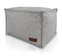 Aiire Sillón Puff con Relleno Incluido - Puf Salon, Dormitorio y Habitación Juvenil Moderno - Funda en Polipiel Premium Desenfundable y Lavable - Puff Reposapiés Rectangular [50x40x30]