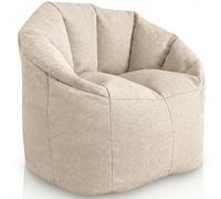Aiire Sillon Puff con Relleno Incluido - Sofa Puf Salon Moderno para Adultos o Decoracion Habitacion Juvenil - Bean Bag Chair Infantil XXL - Puffs de Lujo en Algodón Premium [85x85x75 cm]