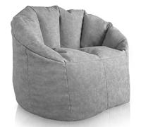 Aiire Sillon Puff con Relleno Incluido - Sofa Puf Salon Moderno para Adultos o Decoracion Habitacion Juvenil - Bean Bag Chair Infantil XXL - Puffs de Lujo en Polipiel Premium [85x85x75 cm]