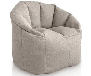 Aiire Sillon Puff de Lujo para Salon en Algodón - Sofa Puf Gigante XXL con Reposapiés de Diseño con Relleno Incluido para Relax o Gaming - Bean Bag Chair Grande