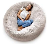 Aiire Sillón Puff Gigante Moderno - Sofa Puf con Relleno Incluido para Salon o Decoracion Habitacion Juvenil - Puffs XXL en Piel de Conejo Sintética - Bean Bag Chair Infantil [150 x 65] cm
