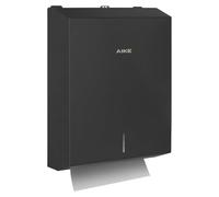 AIKE Dispensador Toallas Papel 400 Hojas Comercial de Acero Inoxidable para Montaje en Pared con Cerradura AK5181 (H2 & Z-Fold Papel Plegado Tamaño 27 x 10 cm O Menor)