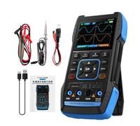 Ailao Osciloscopio Multímetro 3 en 1 USB 2 Canales 10MHz Ancho de Banda 50MSa/s Frecuencia de Muestreo 9999 Recuentos, Con Sonda de Pinza de Cocodrilo Roja Negra Pluma