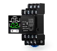 Ailao Rele 220V Temporizador Digital 0,1s-99h Rele para luces Control de tiempo de ciclo retardador 4 Normalmente abierto/Normalmente cerrado 14 pines AC 220V con zócalo.