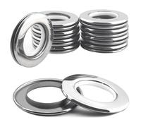 Ailejia Ojales de Cortina de Acero Inoxidable, Anillos Redondos de Metal Completo, diámetro Interior de 4 cm, Anillos de Cortina de Bricolaje a nanoescala de bajo Ruido (10)