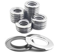 Ailejia Ojales de cortina de acero inoxidable, anillos redondos de metal completo, diámetro interior de 4 cm, anillos de cortina a nanoescala de bajo ruido (20)