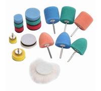 Ailgely Mini Pulidora de Detalles, Herramienta Pulidora de Mano Obra Suave para Manijas Puertas Coche, Paneles Consola, 16 Uds.