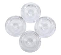 Ailgely Pesos de Fermentación de Vidrio 4 Piezas Piedras Fermentación Fácil Agarre y Ajuste Universal para Frascos Boca Ancha Transparente 7 Cm (4 Uds transparente)
