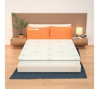 AILIME SRL Primo Plaza e Mezza 120x190, Alto 26 cm Retirable Ortopédico con Dispositivo Médico, Colchón 3 Capas Memoria 6 cm, a 9 Zona, Blanco