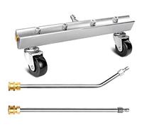 Aim Tools Limpiador de Tren de Rodaje para Lavadora a Presión 13 Pulgadas, 4000 PSI Lavado Debajo del Coche, 1/4" Conexión Rápida, con Extensión Recta y 30° Varillas en ángulo