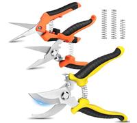 Ainiv 3PCS Tijeras de Podar Jardín, Tijeras Podars Manuales Alta | Resistencia Mango Antideslizante Recubierto de PP Ligero y Ergonómico para Podar Plantas, Setos, Flores y Vides