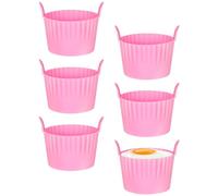 Ainiv 6Pz Molde Silicona Freidora de Aire para Huevos-Rosa