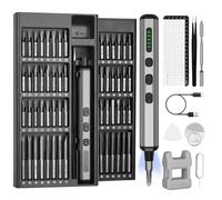 Ainiv 72 en 1 Mini Destornillador Eléctrico Precision, 5 Velocidades Electric Screwdriver Set, Destornilladores Precision con 64 Puntas de Acero Magnético S2 para Teléfonos, PC, Anteojos, Relojes