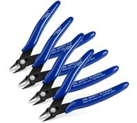 Ainiv Alicates de Corte Diagonal, 4PCS Azul Cortador Lateral con Estuche Protector, Alicates Modelismo para Electricista Cortador de Precisión