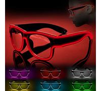 Ainiv Gafas Luminosas Aviador, Gafas de Fiesta para Cumpleaños, Accesorio Divertido, Decoración Happy Birthday, para el partido, cumpleaños, de la graduación, Accesorios para fiesta de Navidad (Roja)