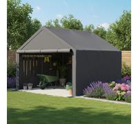 AIORBER, gran cobertizo para equipos, toldo para bicicletas de 305x296x233 cm, toldo de almacenamiento resistente a la intemperie para jardín y terraza, armario de almacenamiento robusto para herramie