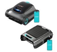 AIPER (2026 Nuevo) Scuba S1 + EcoSurfer S2 - Pack Robot Limpiapiscinas Inalámbrico y Skimmer Solar Inteligente | Limpieza de Fondo, Paredes, Línea de Flotación y Superficie 24/7 con Control por App