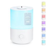 AiQInu 2,5L Humidificador & Difusor, Silencioso 28h, Luz Nocturna, Auto-Off, Sin BPA, Llenado Superior - Para Dormitorio & Plantas