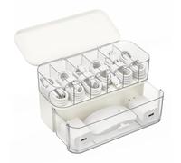 AiQInu 2 Piezas Organizador de Cables, con 6 Separadores, Caja Para Organizar Cables USB, ElectróNicos En Casa U Oficina