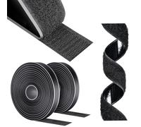 AiQInu Belcro Adhesivo Fuerte, 5m x 16mm Doble Cara Reutilizable, Cinta Auto Adhesiva Para Doméstica y Bricolaje, Hook Y Loop