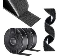 AiQInu Belcro Adhesivo Fuerte, 5m x 20mm Doble Cara Reutilizable, Cinta Auto Adhesiva Para Doméstica y Bricolaje, Hook Y Loop