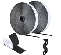 AIQInu Belcro Adhesivo Fuerte, 5m X20mm Reutilizable Nylon Doble Cinta Cara, Cinta Adhesiva Doble Cara, Nylon Hook y Loop Auto Adhesivo para Oficina, Doméstica,Bricolaje