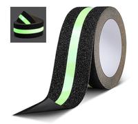 AiQInu Cinta Antideslizante, 5m x 5cm Antideslizante Suelos Cinta, Brilla en la Oscuridad, Cinta de Tracción, para Marcadores de Seguridad, Escaleras, Paredes, Escalones, Señal de Salida