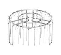 Air Fryer Rack Round, Reusable Grill Rack with 24 Non-Stick BBQ Skewers
