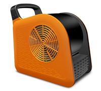 Air Mover Blower Fan for Drying Cooling and Ventilating, High Velocity Fan for Home Garage Workshop and Job Site Use, Portable Floor Fan with 185° Rotation, 3 Speeds, 2 AC Outlets, Orange