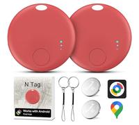 Air Tracker Android, 2 PCS Smart Tracker Localizador Llaves Compatible con Encuentra Dispositivo (Solo Android), Bluetooth Tracker Tag Compatible para Cartera, Llaves, Mochilas