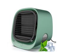 Airabreeze Aire Acondicionado Portátil, Enfriador de Aire con 3 Velocidades y Luz Nocturna Led, Enfriamiento Rápido de Los 90, Ventilador de Enfriamiento Humidificador Para el Hogar, Oficina Green