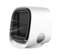 Airabreeze - Enfriador de aire portátil, ventilador Aira Breeze 2025 con tanque y luz nocturna LED, para dormitorio, oficina y camping, 4 ajustes de velocidad (blanco)