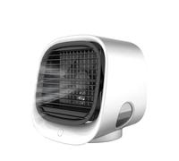 Airabreeze - Enfriador de aire portátil, ventilador compacto refrigerado por agua, ventilador con función giratoria, ideal para uso doméstico y de viaje (blanco)