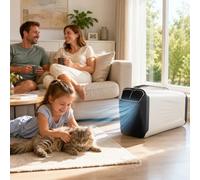 Aire Acondicionado Camping Portátil 5200 BTU, 12V/24V/220V, Enfriamiento Rápido, 3 Velocidades, Temporizador 24h, Aire Acondicionado Caravana para Tienda, Coche, Camión, Camper y Casa Silver-12V
