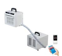 Aire acondicionado con sistema dividido de 3000 BTU con manguera de conexión de 59 pulgadas,temporizador de 12 horas,WiFi y control remoto,for el hogar,la oficina, camping,fácil sin ensamblaje