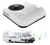 Aire acondicionado de caravana de 12 V/24 V, unidad de techo CC para RV, camión, autobús, excavadora, vehículos agrícolas y de construcción, sin consumo de combustible, color blanco
