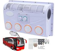 Aire acondicionado de CC para autocaravanas, camiones y autobuses, enfriador de 80 W de bajo consumo con doble salida de 390 CFM, sistema de refrigeración silencioso para vehículos de construcción,